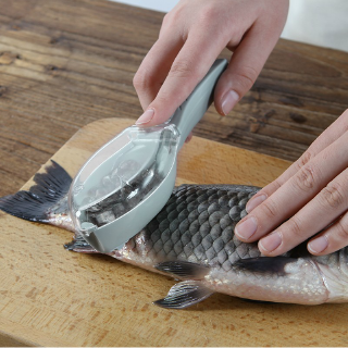 1 pza Descamador creativo de pescado/Removedor de Escamas de Plástico/utensilios de cocina (2)