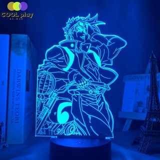 anime 3d lámpara jojo bizarre aventura figura para dormitorio decoración luz regalo de cumpleaños manga jojo led luz de noche joseph joestar
