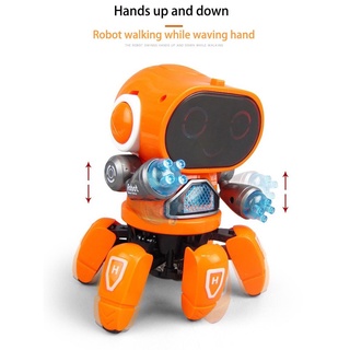 Robot de baile inteligente electrónico de seis garras danza RC Robot incluido música LED Nina Robot juguetes para niños cumpleaños (1)