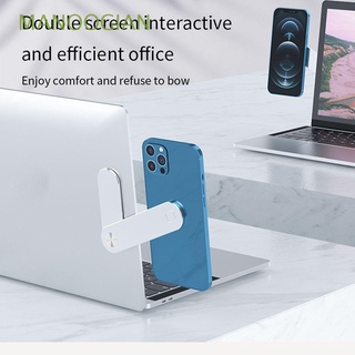 MANOOGIAN Portable Expansion Phone Holder Enjoying Dual Screen Laptop Side Mount Computer Expansion Bracket Magnetic Lazy Phone Holder Two-In-One Flat Aluminum alloy Fixed Multi Screen Support/Multicolor