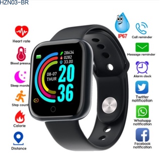 Y68 reloj inteligente Bluetooth impermeable Monitor Fitness/sphygmomanómetro/corazón de hombre Rhythm-HZN03