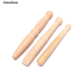 timehee 3 unids/lote de madera spa pie masaje corporal palo aliviar el dolor muscular herramientas.