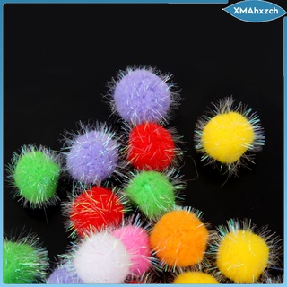 [producto sin marca] bolas de pompón artesanal 30 mm (coloridos) 24 piezas
