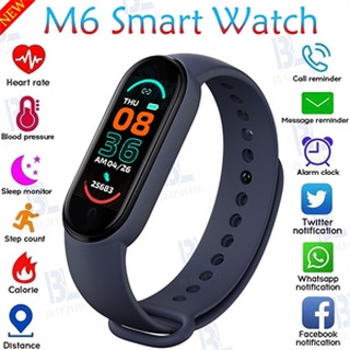 M6 Smartwatch Relogio Smartband Inteligente Monitor Cardíaco Bluetooth 4.2