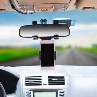 liw - soporte telescópico telescópico para teléfono móvil, espejo retrovisor de coche