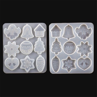 upstop diy moldes de silicona epoxi para hacer joyas, herramientas de árbol de navidad, resina, colgante de copo de nieve (3)