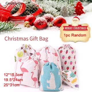 Godziyiju bolsas de navidad bolsa de yute bolsa de almacenamiento de caramelos bolsa de almacenamiento de joyería de navidad