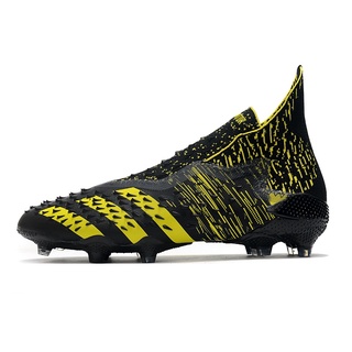 Adidas Fanatic Knitted FG Soccer Football Shoes Black Yellow