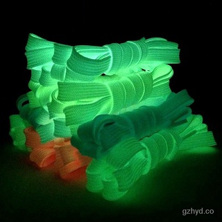 ❤Cordones luminosos deportivos atléticos de lona plana zapato cordones brillan en la oscuridad noche fluorescente cordones