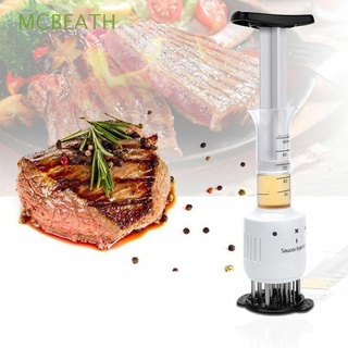 MCBEATH Dining Meat Tenderizer Needle Flavor Barbecue Seasoning Injector Meat Marinade Injector Hammers Stainless Steel BBQ Cooking Tool Home Camping Baking Sauces/Multicolor