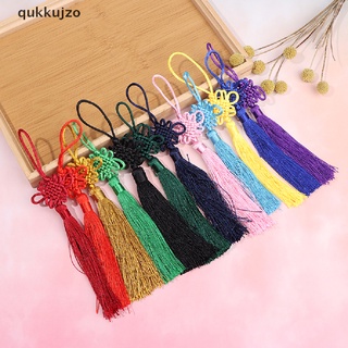 [qukk] 10 piezas de nudo chino borla colgante de flecos diy material de manualidades decoración accesorios 458co