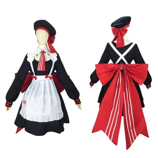 genshin impact cosplay disfraz noelle kfc traje conjunto lolita vestido de dama de halloween ropa de fiesta
