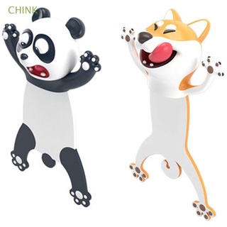 chink regalo de dibujos animados estilo animal panda suministros escolares marcadores nuevo creativo shiba inu divertido papelería pvc libro marcadores