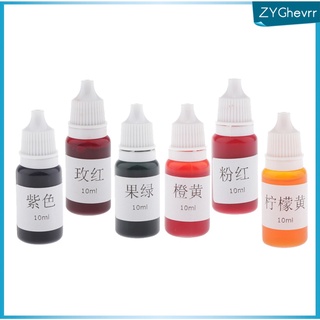 6 colores 10ml jabón pigmentos colores diy colorantes cosméticos hornear suministros