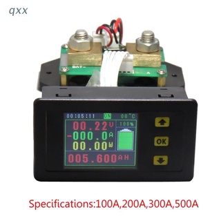 Qx DC120V 100 A LCD Combo medidor de voltaje Monitor de corriente