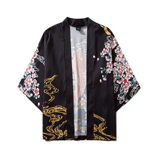 [BKS] Kimono De Verano Japonés De Cinco Puntos Con Mangas Para Hombre Y Mujer/Blusa Jacke Superior
