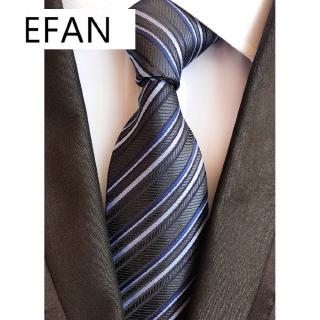 nuevo clásico rayas azul blanco negro jacquard tejido 100% seda hombres corbata corbata corbata