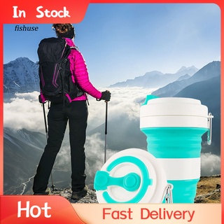 Fu350/550Ml portátil de viaje al aire libre plegable de silicona café agua beber taza