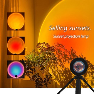 Lámpara de puesta de sol Iris Proyector de puesta de sol Atmósfera Luz de noche LED Inicio Tienda Fondo Decoración de pared Lámpara colorida Lámpara de puesta de sol Luz de noche