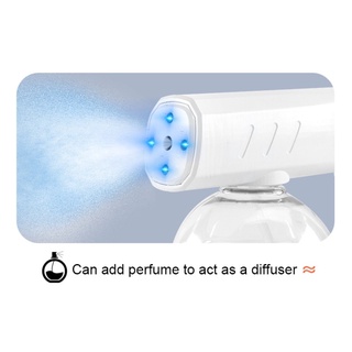 300/500ML Wireless Nano Blue Light Steam Spray Disinfection Sprayer Gun white/black 4Min (8)