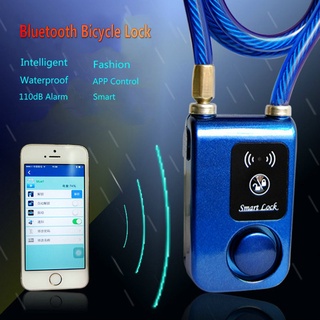 Bloqueo De Bicicleta Bluetooth Inteligente Teléfono APP Control Alarma Antirrobo Cadena Impermeable 110dB Ou