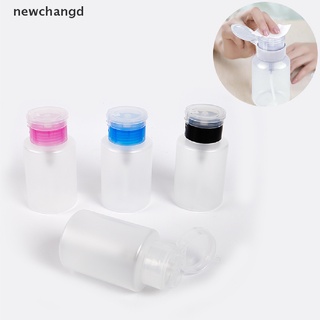 [nuevo] 150 ml push down dispensador de bomba vacía removedor de esmalte de uñas alcohol botella transparente