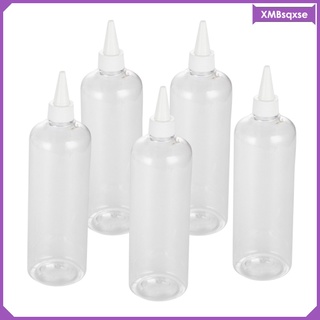 paquete de 500 ml aplicador de tinte para el cabello de plástico recargable champú crema botellas (5)