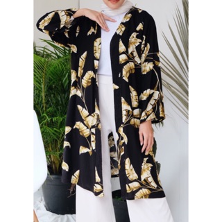 Kimono largo hoja pastel/ blazer/exterior/cartel/ blazer de oficina/chaqueta/mujer exterior/largo cardy/exterior largo