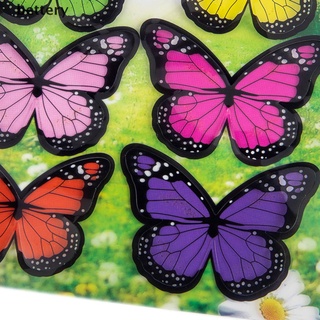 [bet] 18 unids/lote 3d cristal mariposa pegatinas de pared arte calcomanías decoración de la pared del hogar