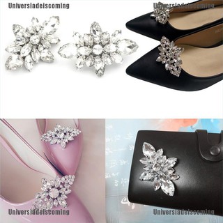 Universiadeis Crystal Diamond zapatos Clips Diy zapatos flor Charms novia boda zapatos Clips
