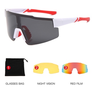 Gafas de sol ciclismo 2 piezas lente y gafas conjunto de deportes al aire libre Google hombres mujeres gafas de sol UV400 sombras