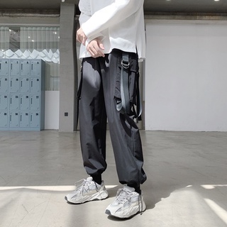 Los hombres Casual todo-partido de carga pantalones sueltos de moda de los hombres pantalones de Hip Hop estilo pantalones deportivos Multi-bolsillo de los hombres pantalones