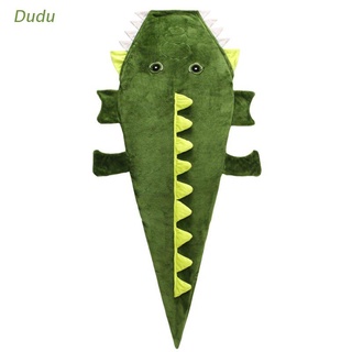 Dudu 3D - manta suave de dibujos animados de cocodrilo para playa, diseño de franela, bolsa de dormir