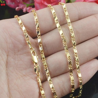 Collar unisex de oro amarillo de 18k con cadena