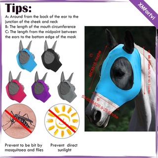 Breathable Horse Fly Mask Prevents Flies Insect Soft Horses Mask Headwear (9)