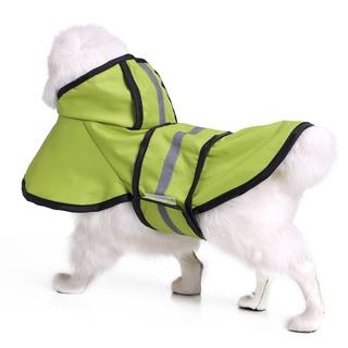 Is gran perro Golden Hair Pet Dog Pet ropa puntiaguda para lluvia reflectante