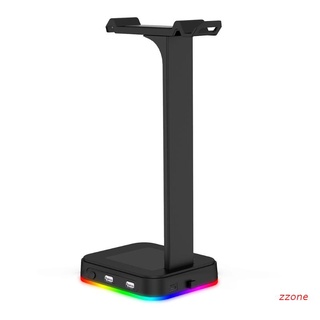 Zzz 4 en 1 RGB Gamer soporte de auriculares gancho soporte colgador en la Base de diseño de escritorio