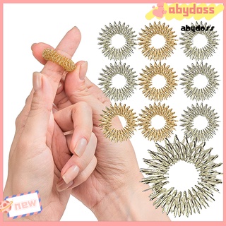 ay-10 pzs anillo de dedo de masaje picante fidget sensorial para niños/adultos/cuidado de la salud
