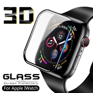 3D HD Flexible Tempered Glass For Apple Watch Series 7 6 SE 5 4 3 2 1 Full Cover Curved Screen Protector Case iWatch 41mm 45mm 38mm 40mm 42mm 44mm 9H Tempered Glass Film (1)