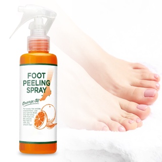 yoyo 110ml pie peeling spray reparación tacones duros agrietado curación efectiva naranja esencia pedicura pie muerto removedor de piel para el talón (4)