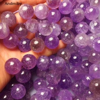 [Andmiby] Natural Amethyst Quartz Stone Sphere Crystal Fluorite Ball Healing Gemstone QMT