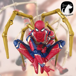 {lovelysmile} Multiple Postures Action Figurine Exquisite Workmanship High Simulated Fashion Spider Man Figurine Model for Exhibition