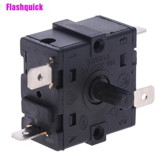 [Flashquick] Calentador eléctrico de habitación 3 pines 5 pines interruptor giratorio Selector AC 250V 16A (4)
