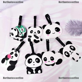 Northvotescastfine nuevo lindo oso Panda etiqueta de equipaje etiqueta maleta bolsa de identificación etiqueta nombre dirección etiqueta NVCF