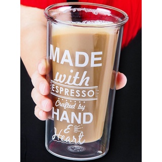 Coffee cup high borosilicate heat-resistant double-layer glass heat insulation and scalding water cup coffee milk tea juice drink tea cup