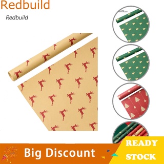 redbuild llamativo papel de regalo encantador patrón impreso kraft navidad papel de regalo resistente al desgarro para el festival