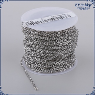 10 yardas/rollo de plata cadena bordillo cadena bola cadena serpiente cadena joyería alambre para bricolaje collares, pulseras