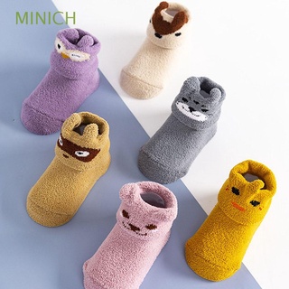 MINICH Girls Newborn Floor Socks Infant Anti-slip Sole Baby Socks 1-3 Years old Keep Warm Cute Toddler Cotton Thick Cartoon