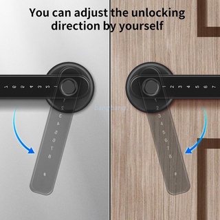 Bang pantalla táctil inteligente sin llave cerradura de puerta negro Digital única huella dactilar cerradura de puerta (1)