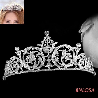 bnlosa novia austriaca rhinestone tiara boda corona velo diadema accesorios para el cabello